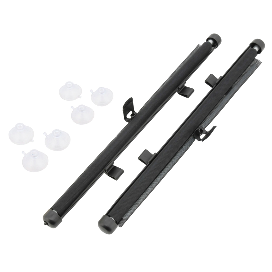 Sun blind for suction cups with locking 42 cm 2 pcs grey