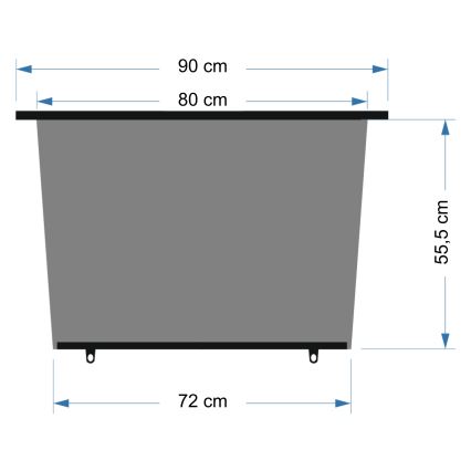 Sun blind for the back window of a car 90 cm black