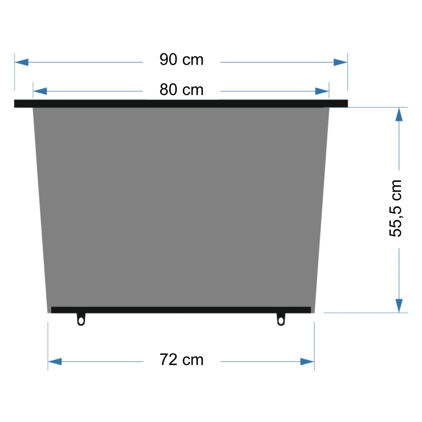 Sun blind for the back window of a car 90 cm black