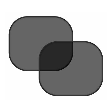 Sun blind with suction cup 2 pcs black
