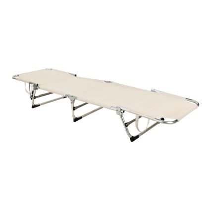 SUNO Folding Adjustable Sun Lounger 56x190 cm Cream
