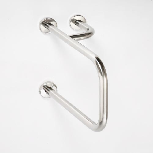 Support grab bar 23.5 x 38 cm, stainless steel/silver