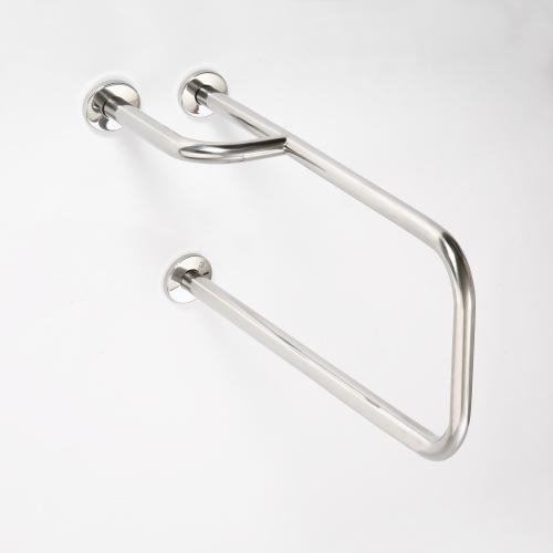 Support handle 23.5 x 38 cm, stainless steel / silver