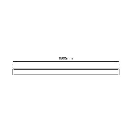 Surface cover rail MAGNETIC TRACK 1,5 m black