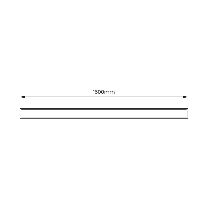 Surface cover rail MAGNETIC TRACK 1,5 m black