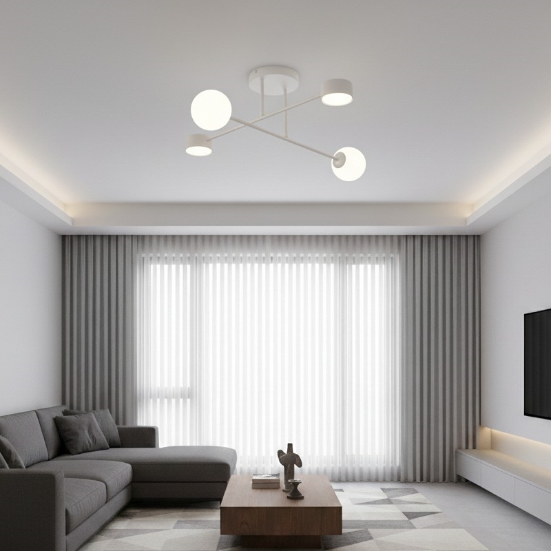 Surface-mounted ceiling light HOLON 2xG9/8W/230V + 2xGX53/12W white