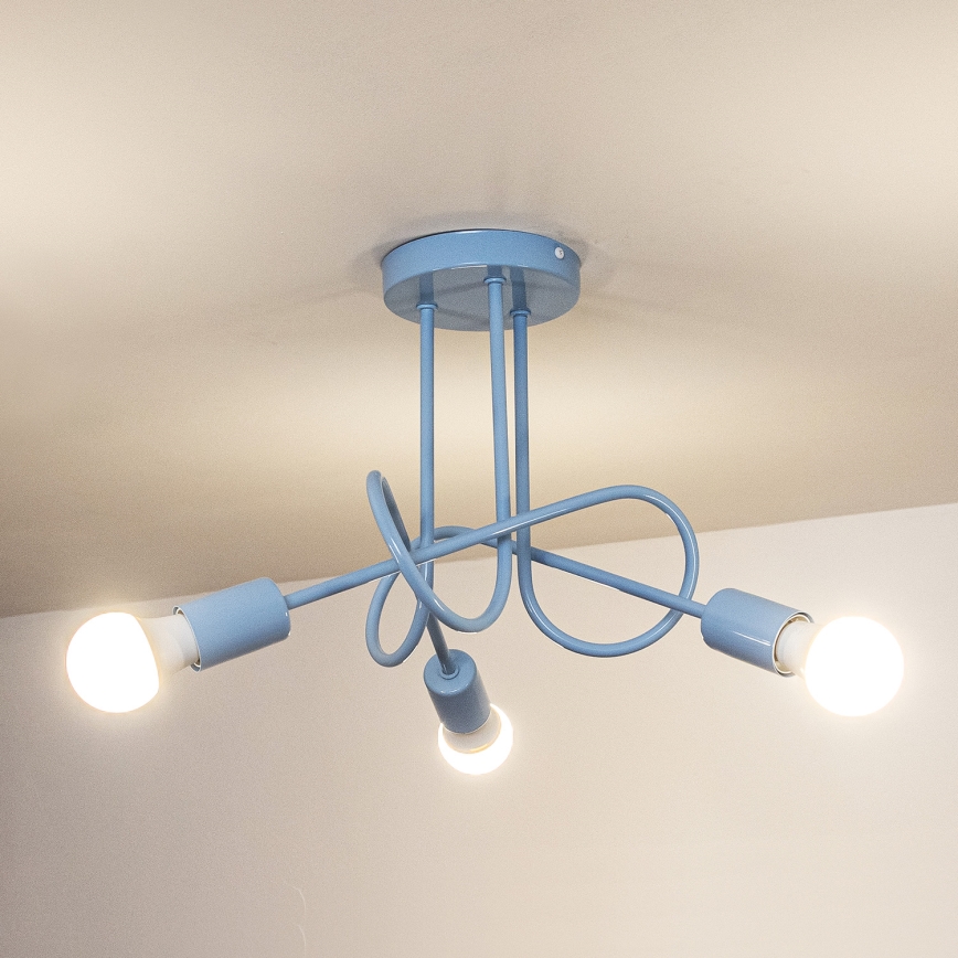 Surface-mounted ceiling light OXFORD 3xE27/15W/230V blue