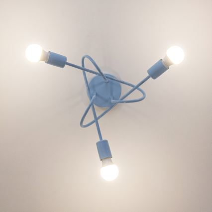 Surface-mounted ceiling light OXFORD 3xE27/15W/230V blue