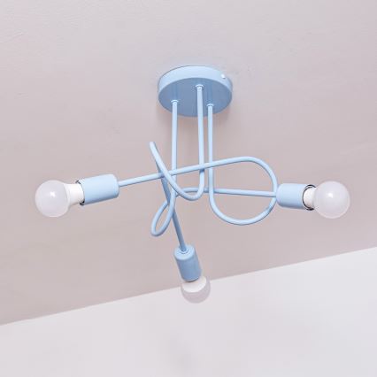 Surface-mounted ceiling light OXFORD 3xE27/15W/230V blue