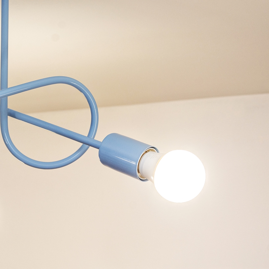 Surface-mounted ceiling light OXFORD 3xE27/15W/230V blue