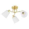 Surface-mounted ceiling light PAFOS 3xE27/15W/230V gold