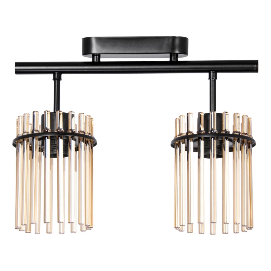Surface-mounted chandelier 2xE27/60W/230V black/smoky