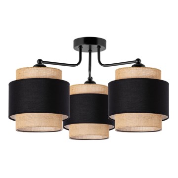 Surface-mounted chandelier 3xE27/60W/230V beige