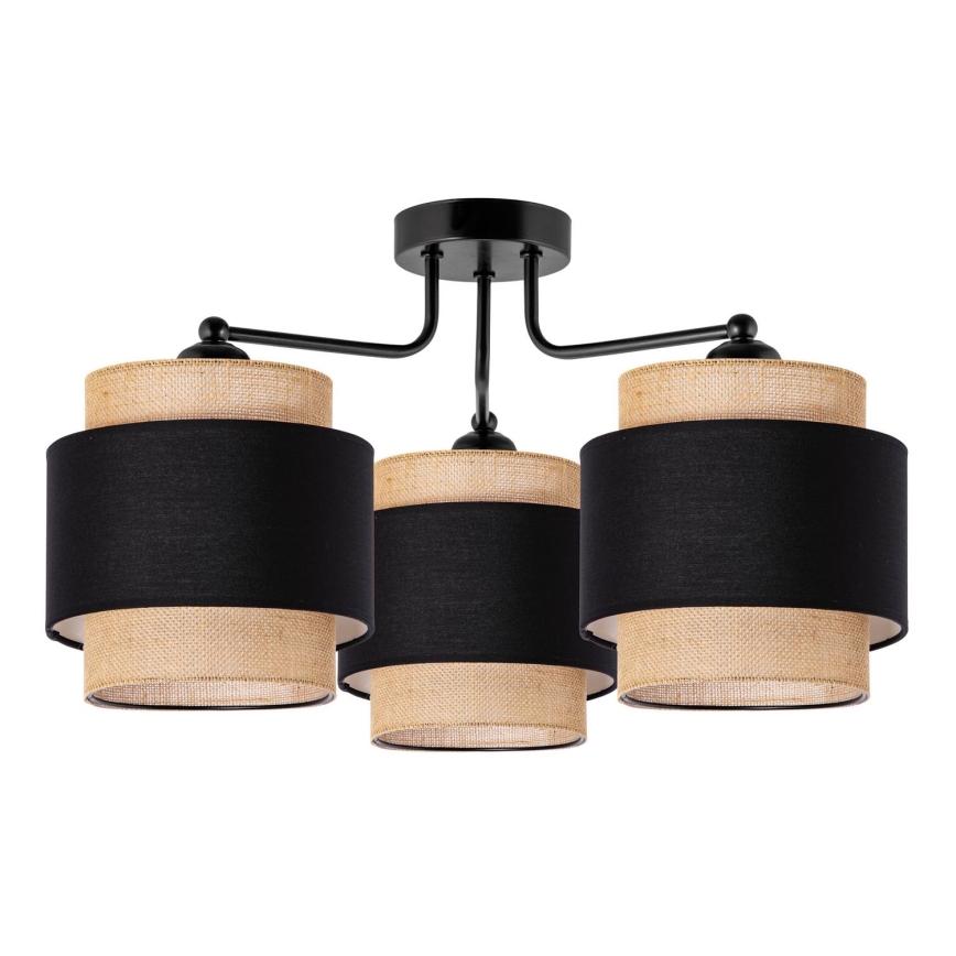 Surface-mounted chandelier 3xE27/60W/230V beige