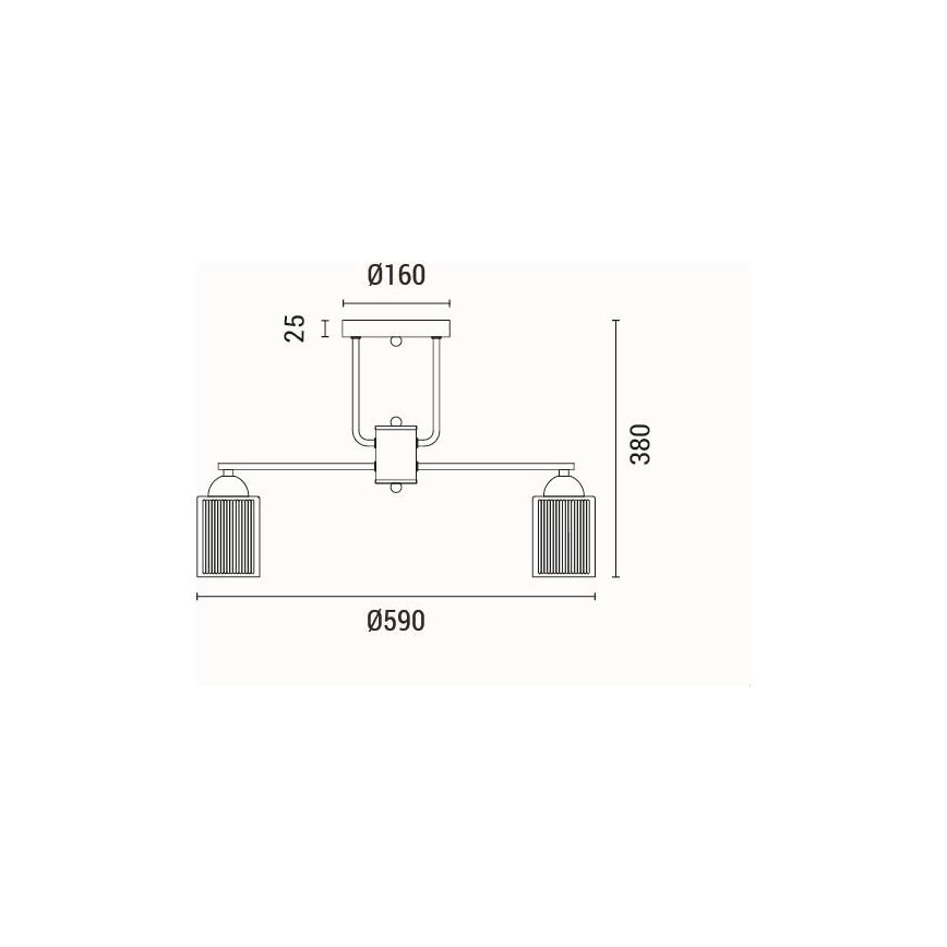 Surface-mounted chandelier 3xE27/60W/230V