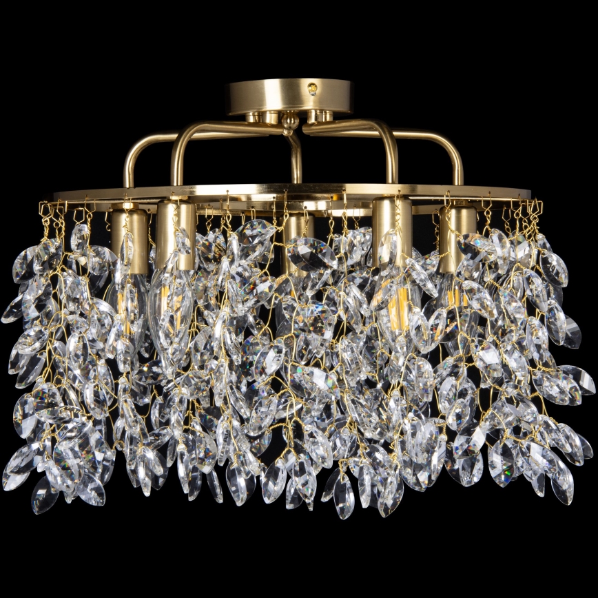 Surface-mounted chandelier 5xE14/60W/230V d. 40 cm gold