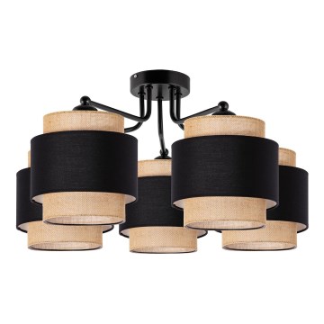 Surface-mounted chandelier 5xE27/60W/230V beige