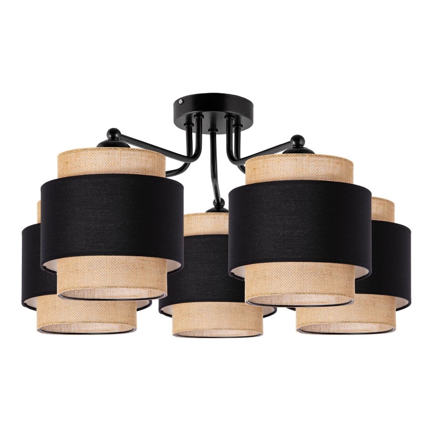 Surface-mounted chandelier 5xE27/60W/230V beige
