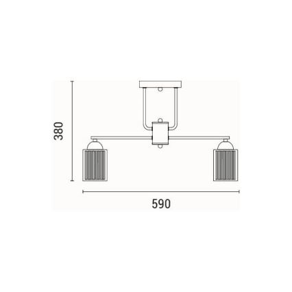 Surface-mounted chandelier 5xE27/60W/230V