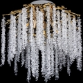 Surface-mounted chandelier 6xE14/60W/230V + 3xLED/3W d. 54 cm gold