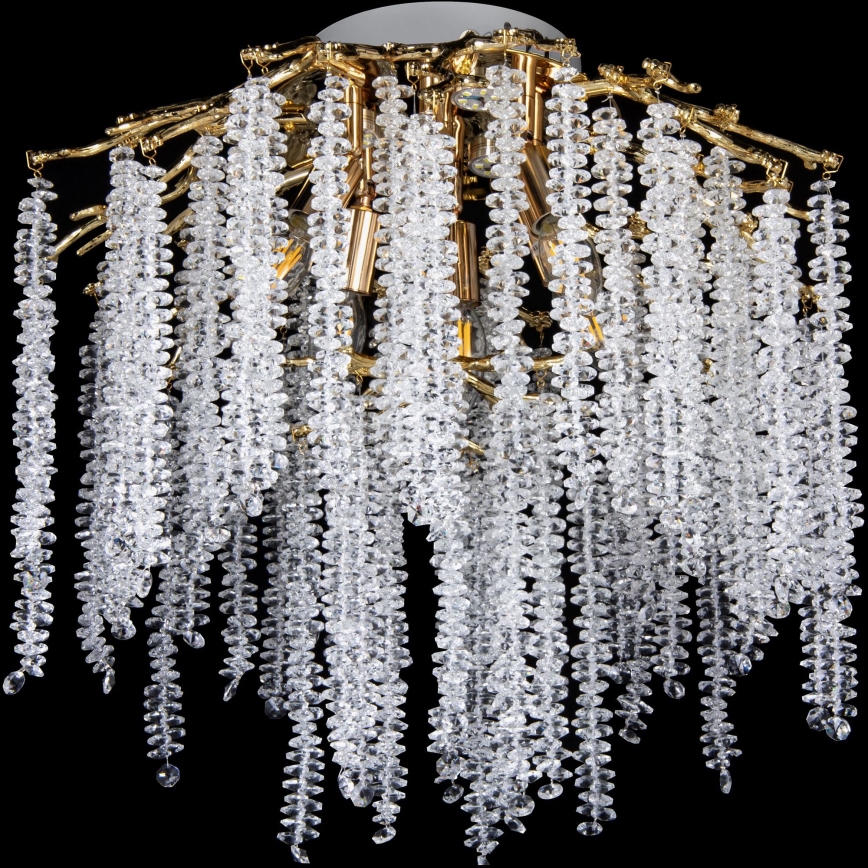 Surface-mounted chandelier 6xE14/60W/230V + 3xLED/3W d. 54 cm gold
