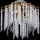 Surface-mounted chandelier 6xE14/60W/230V + 3xLED/3W d. 54 cm gold