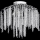 Surface-mounted chandelier 6xE14/60W/230V + 3xLED/3W d. 54 cm shiny chrome
