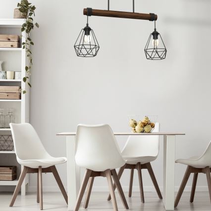 Surface-mounted chandelier ACERO 2xE27/60W/230V
