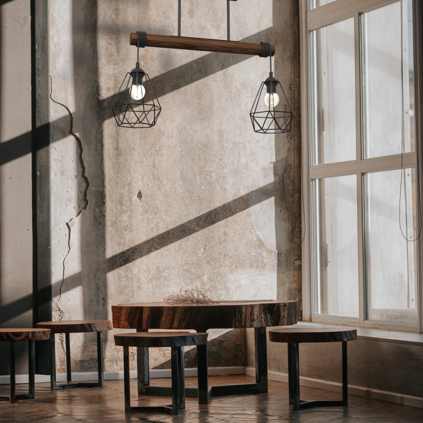 Surface-mounted chandelier ACERO 2xE27/60W/230V
