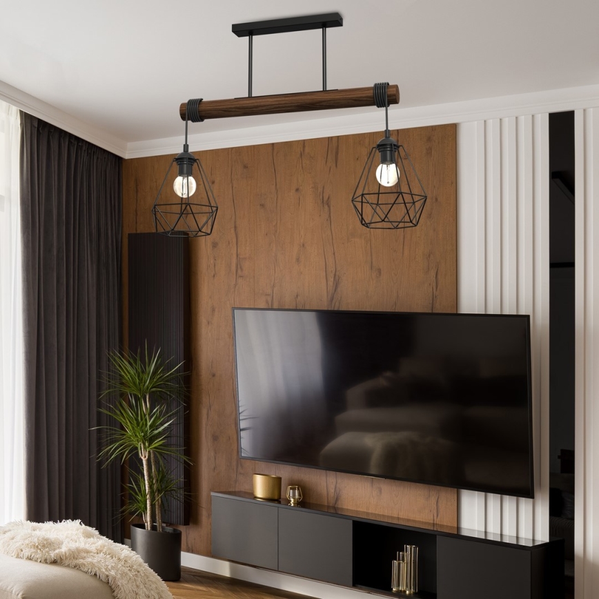 Surface-mounted chandelier ACERO 2xE27/60W/230V