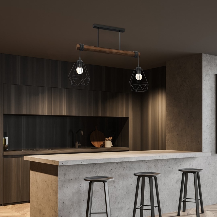 Surface-mounted chandelier ACERO 2xE27/60W/230V