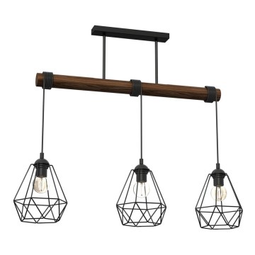 Surface-mounted chandelier ACERO 3xE27/60W/230V