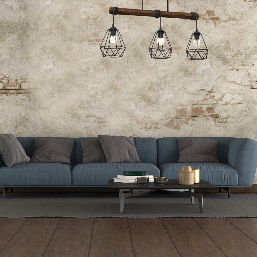 Surface-mounted chandelier ACERO 3xE27/60W/230V