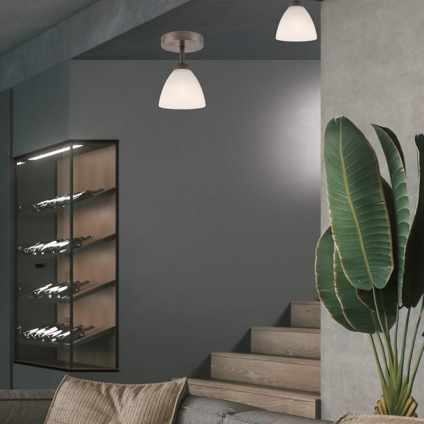 Surface-mounted chandelier ADRIANO 1xE27/60W/230V beech - FSC certified