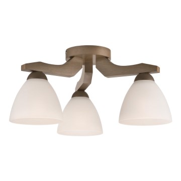 Surface-mounted chandelier ADRIANO 3xE27/60W/230V beech - FSC certified
