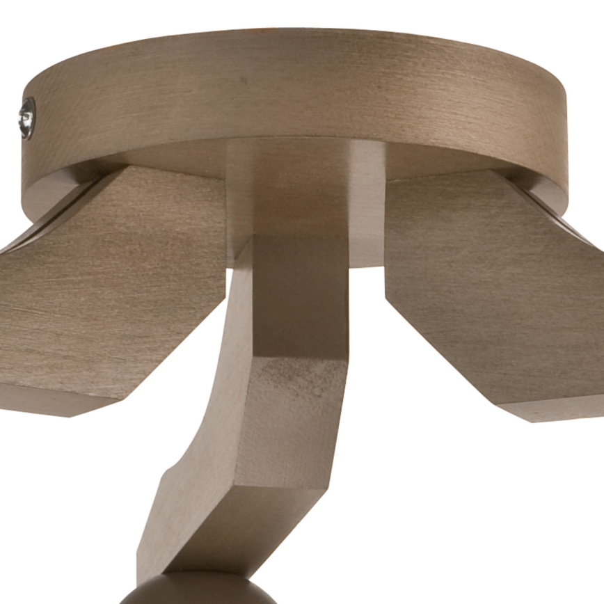 Surface-mounted chandelier ADRIANO 3xE27/60W/230V beech