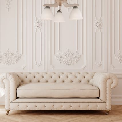 Surface-mounted chandelier ADRIANO 3xE27/60W/230V beech - FSC certified