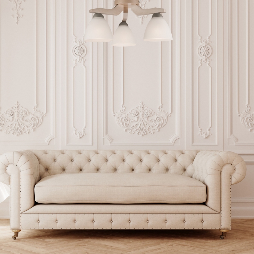 Surface-mounted chandelier ADRIANO 3xE27/60W/230V beech - FSC certified
