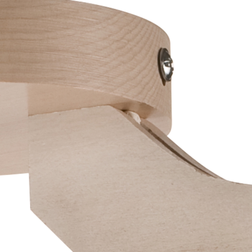 Surface-mounted chandelier ADRIANO 3xE27/60W/230V beech - FSC certified