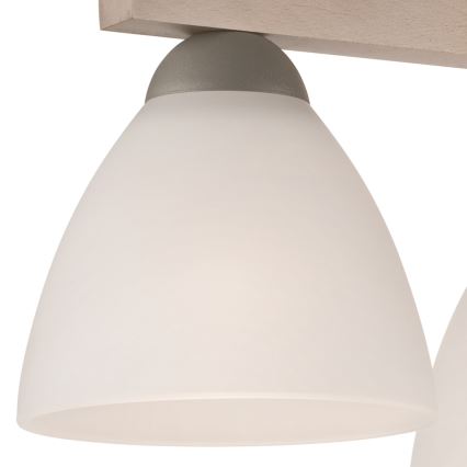 Surface-mounted chandelier ADRIANO 3xE27/60W/230V beech