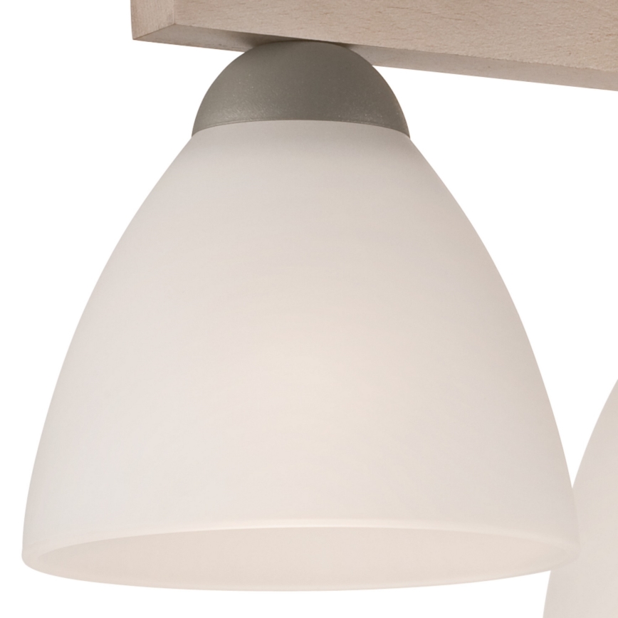 Surface-mounted chandelier ADRIANO 3xE27/60W/230V beech