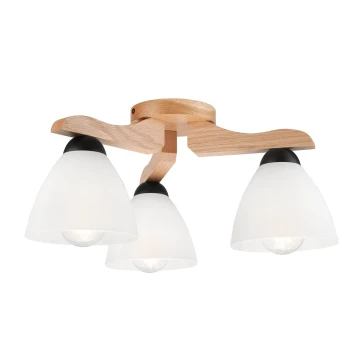 Surface-mounted chandelier ADRIANO 3xE27/60W/230V oak