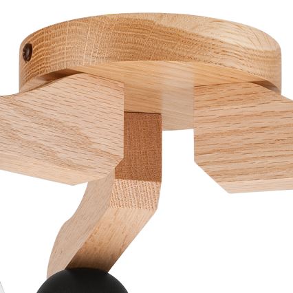 Surface-mounted chandelier ADRIANO 3xE27/60W/230V oak