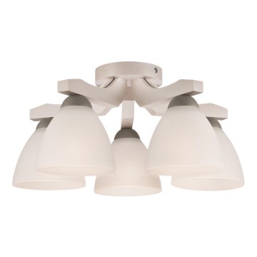Surface-mounted chandelier ADRIANO 5xE27/60W/230V beech - FSC certified