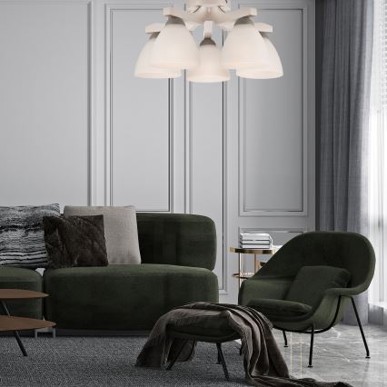 Surface-mounted chandelier ADRIANO 5xE27/60W/230V beech