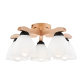 Surface-mounted chandelier ADRIANO 5xE27/60W/230V oak