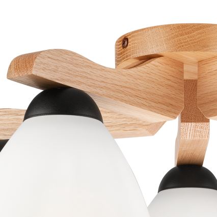Surface-mounted chandelier ADRIANO 5xE27/60W/230V oak
