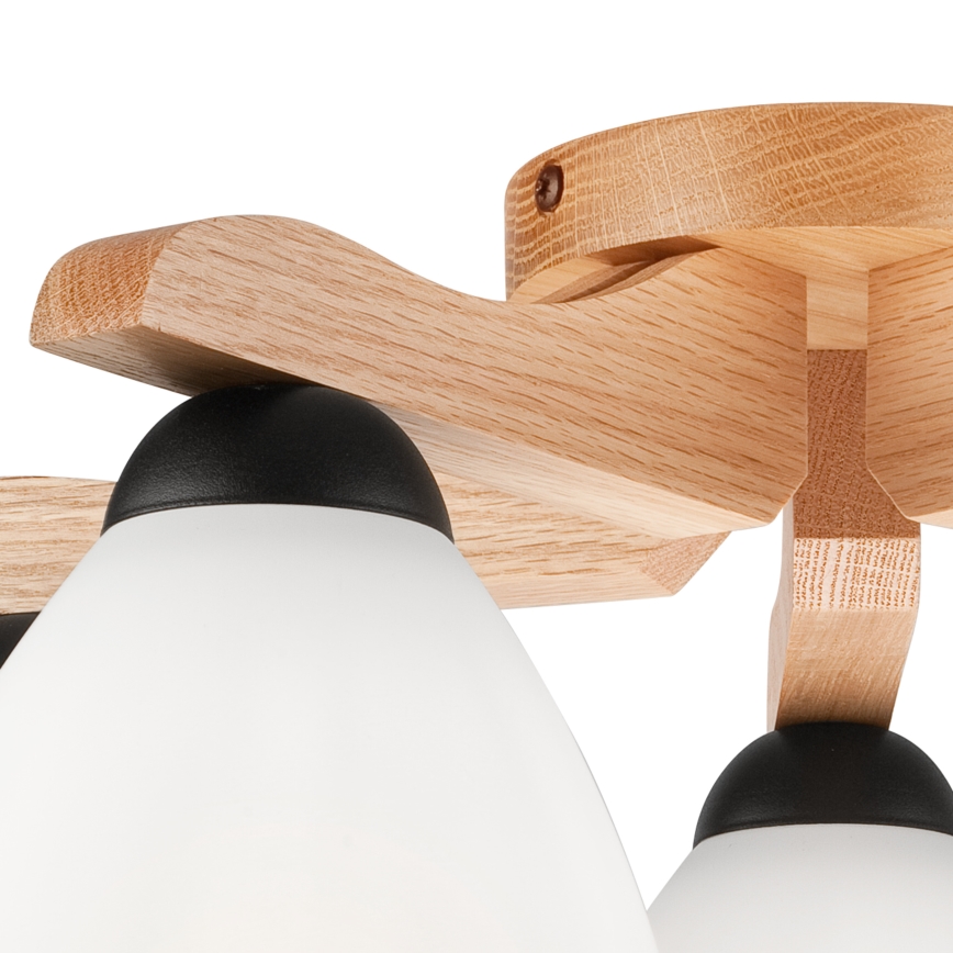 Surface-mounted chandelier ADRIANO 5xE27/60W/230V oak