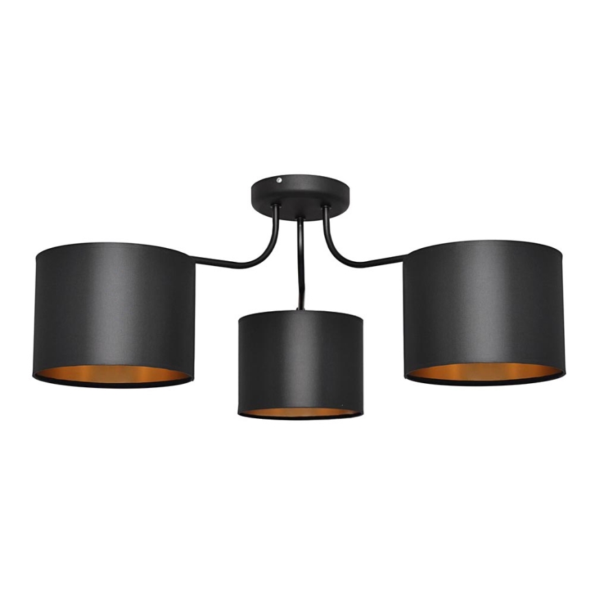 Surface-mounted chandelier ALBA 3xE27/15W/230V black/gold