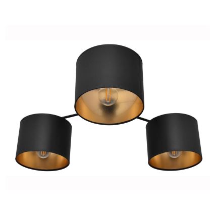 Surface-mounted chandelier ALBA 3xE27/15W/230V black/gold